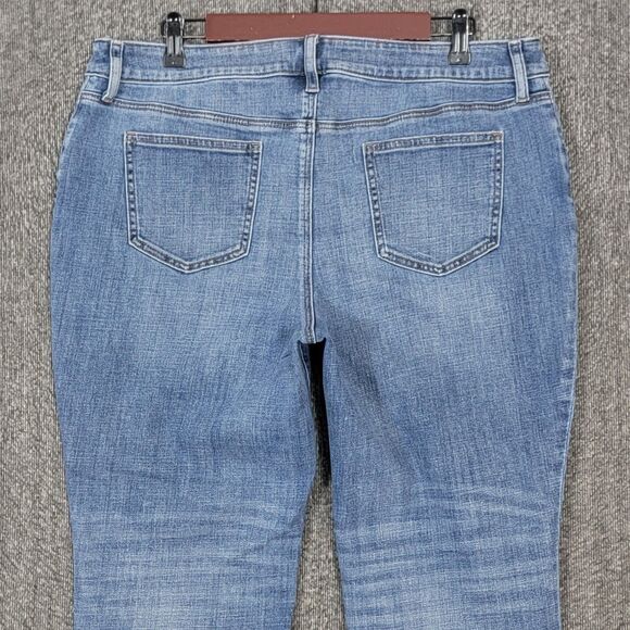 Chicos Jeans 2.5P Womens 14P Blue So Slimming Girlfriend Slim Leg Crop Stretch - Picture 9 of 12